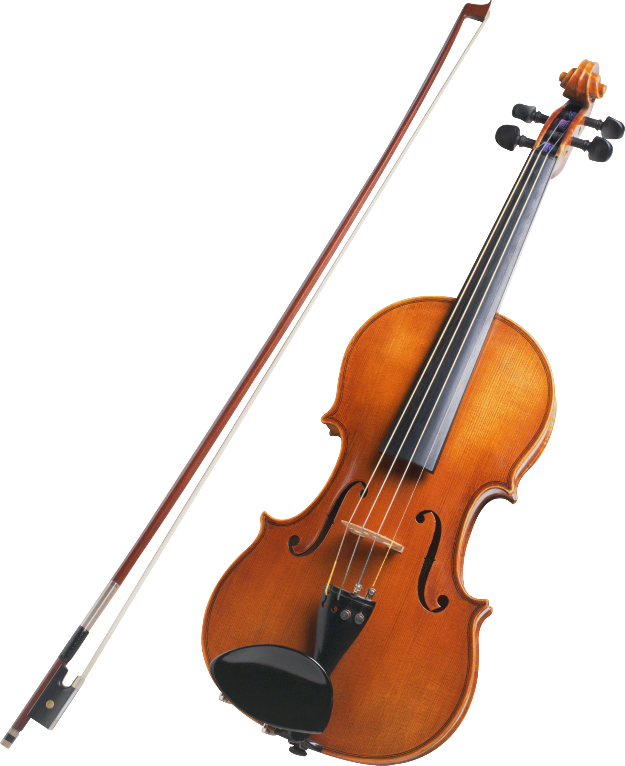 An image of a violin and bow